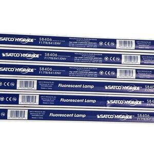 6 Satco S8406 F17t8/841/Env 17w Fluorescent W/ Medium Bi-Pin Base - Warm Bulb